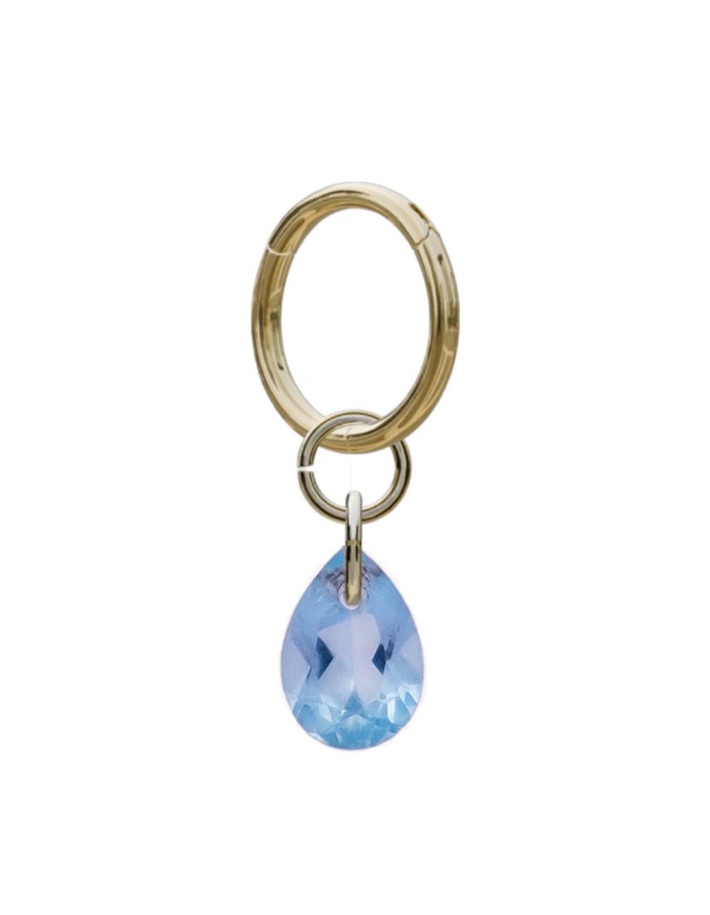 Topaze bleue — Boucles d'oreilles