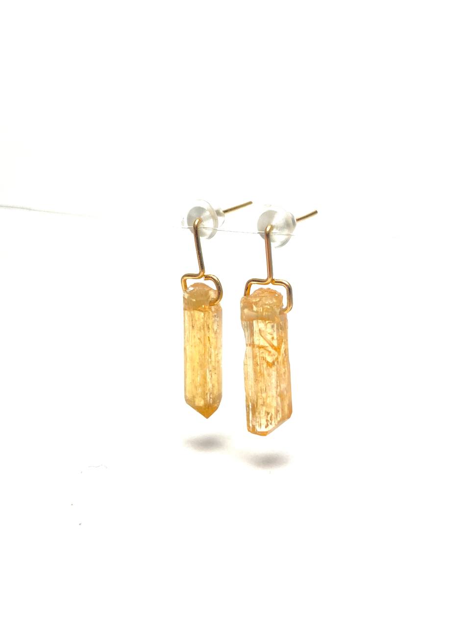 Topaze dorée — Boucles d'oreilles